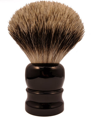 Badger Shaving Brush (Unbranded), H:110, L:63, K:30, Dark Wood Handle