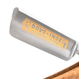 Dovo Straight Razor, "Inox" 5/8", Stainless Steel, Full Hollow Grind, Olive Wood Handle