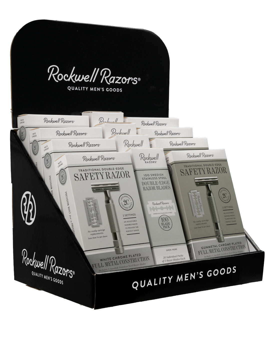 Rockwell 2C Two-Finish Display Set (White Chrome + Gunmetal)