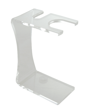 Acrylic DE Safety Razor or Mach3 Razor + Shave Brush Stand - Clear / Transparent