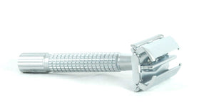 Twist-to-Open Double Edge Safety Razor Nickel Matte Finish  - No Logo