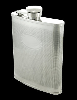 6oz. Flask with Basket Weave Finish
