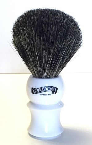 Col. Conk Badger Bristle Shaving Brush, H:102, White Plastic Handle