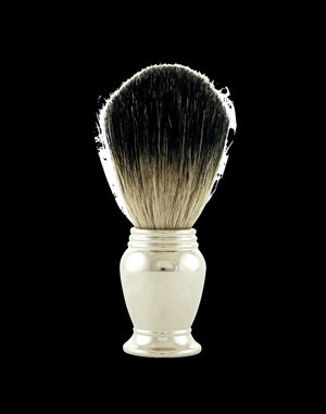 Badger Shaving Brush (Unbranded), H:102, K:21, Chrome Mirror Finished Handle