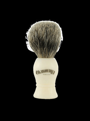 Col. Conk Badger Shaving Brush, H:102, K:19, Faux Ivory Handle (Cream)