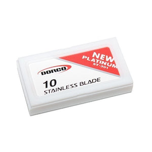 Dorco ST301 Double Edge Blades - Red Pack - 10 blades (1 pack each with 10 blades)