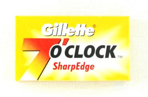 Gillette 7 O'Clock Double Edge Blades - Yellow - 5 blades (1 pack each with 5 blades)