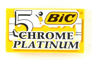 BIC Chrome Platinum Double Edge Blades - 5 blades (1 pack each with 5 blades)