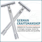 Merkur 23C 3-Piece DE Safety Razor, Closed Comb, Knurled Extra Long Handle, Chrome