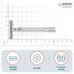 Merkur 23C 3-Piece DE Safety Razor, Closed Comb, Knurled Extra Long Handle, Chrome