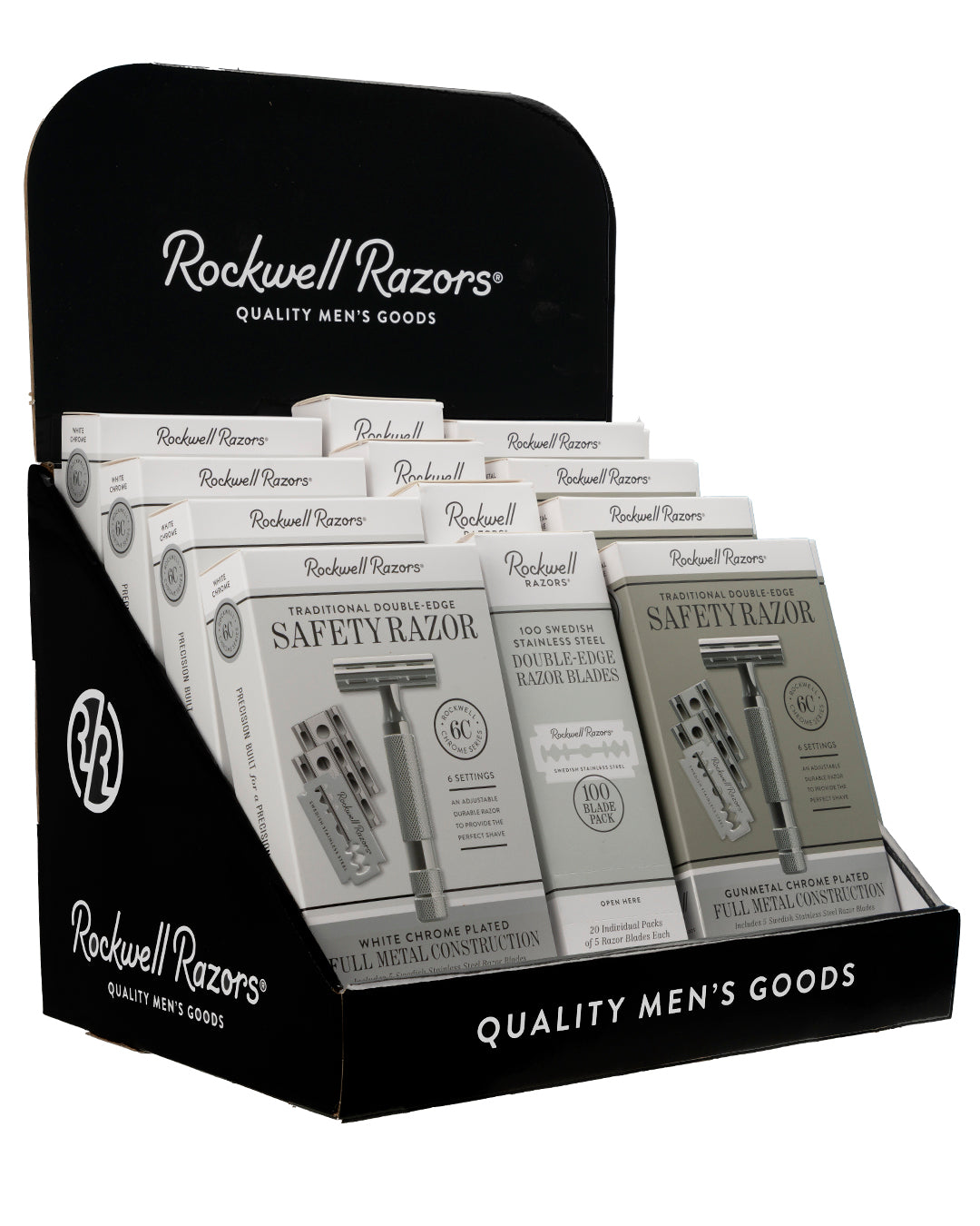 Rockwell 6C Two-Finish Display Set (White Chrome + Gunmetal)