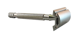"Lieutenant" Long Handle DE Safety Razor Brushed Finish - No Logo