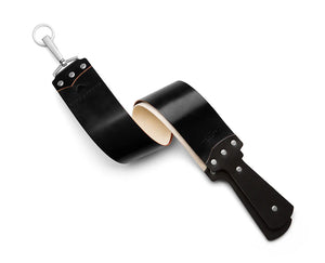 Bison Straight Razor Strop Black Shell Cordovan