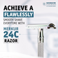 Merkur DE Razor, Straight Comb, Long Handle, Bright Chrome, incl. 10 blades
