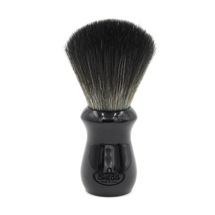 Omega BLACK Hi-Brush fiber shaving brush