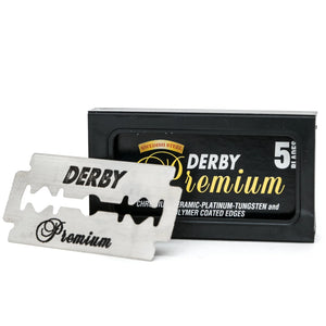 Derby Premium Double Edge Blades - 5 blades (1 pack each with 5 blades)