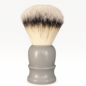 Battleship Synthetic Shaving Brush (Unbranded), H:112, L:60, K:26, Grey Handle
