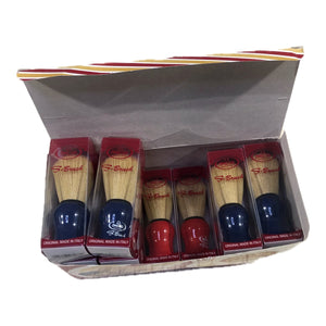 Omega S-Brush Display Set - 12 Shaving Brushes (Red & Blue)