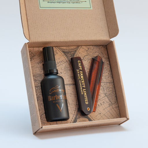 Captain Fawcett's Beard Oil & Beard Comb Gift Set(Barberism)
