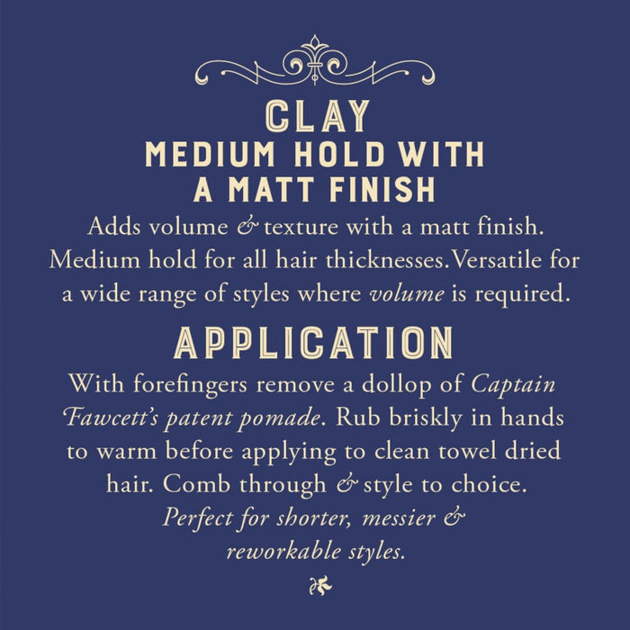 CPF-5598 Captain Fawcett's Matt Clay Pomade Blue 100g