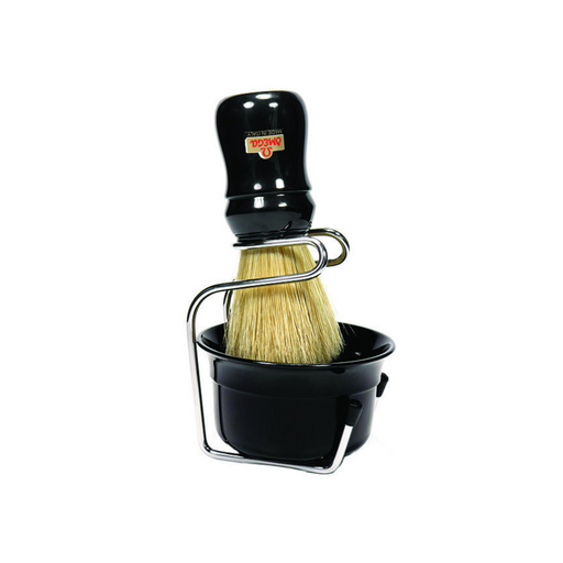 Omega Professional Brush Set includes Stand and Bowl- BLACK