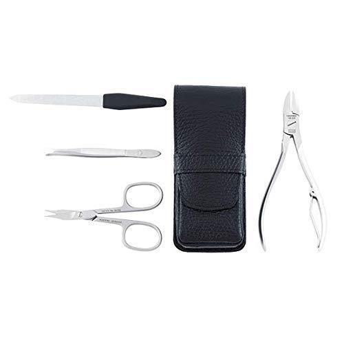Dovo Stainless Satin Finished Manicure Set, Black-DV-800016