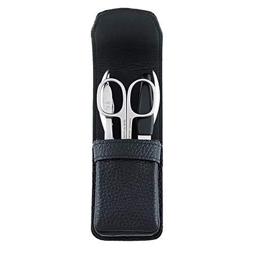 Dovo Stainless Satin Finished Manicure Set, Black-DV-800016