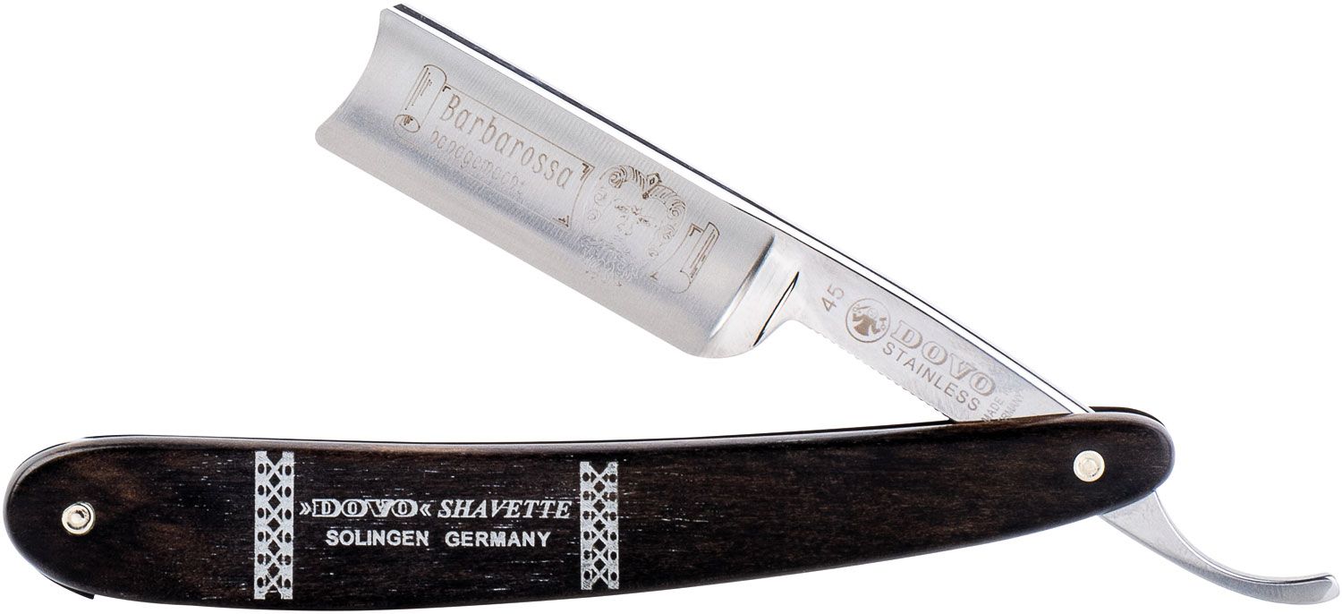 Dovo Straight Razor, Ebony Barbarossa, 5/8"