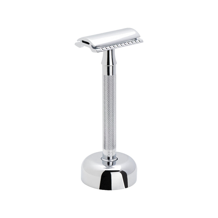 Merkur Razor Set 2-pieces ( Razor 23 001, and Stand 4005 001), Bright Chrome, MK-2381001