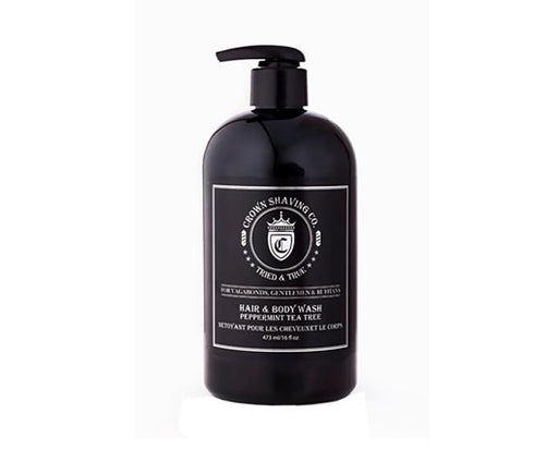Crown Shaving Peppermint Tea Tree Hair & Body Wash 16oz, Men's Bodycare