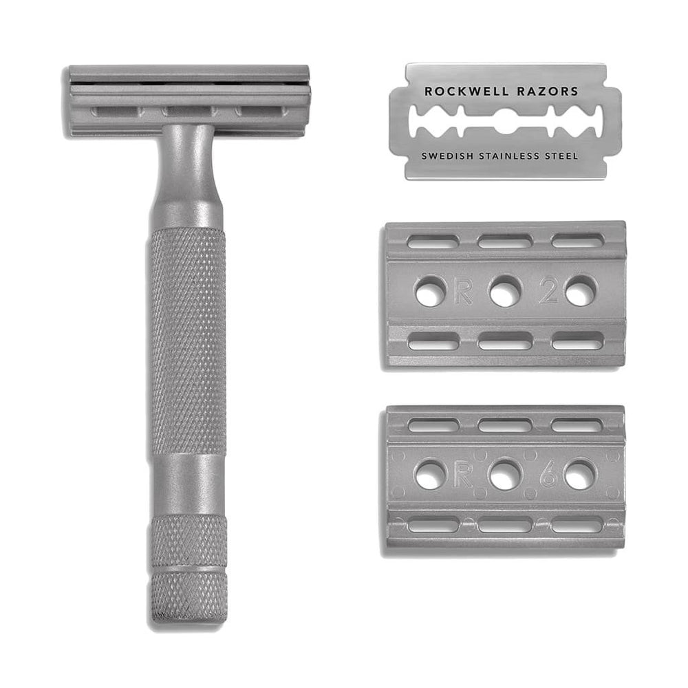 Rockwell Razors 6S Adjustable Stainless Steel Safety Razor, Double Edge Safety Razors