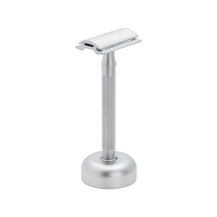 Merkur Razor Set 2-pieces (Razor 22 002 and Stand 4005 002), Matt Chrome, MK-2281002