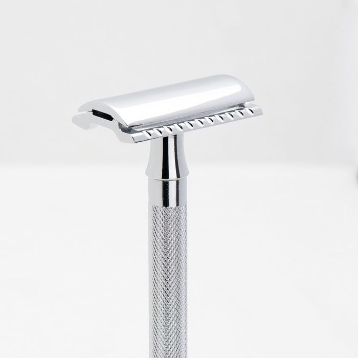 Merkur Razor Set 2-pieces ( Razor 23 001, and Stand 4005 001), Bright Chrome, MK-2381001