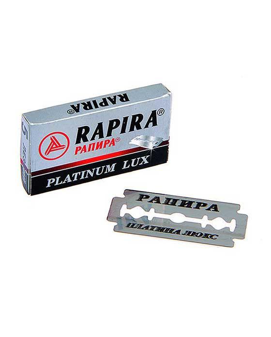 Rapira Double Edge Safety Razor Blades Platinum Lux (5 Blade Pack), Razor Blades