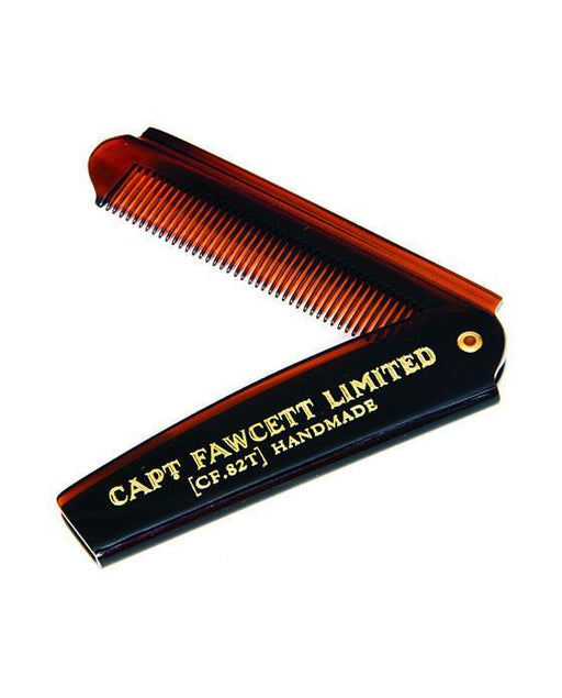 Captain Fawcett's Folding Pocket Beard Comb (Length 193mm), Beard Care