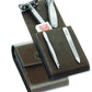 Dovo Razor and Manicure Set in Brown Leather Case