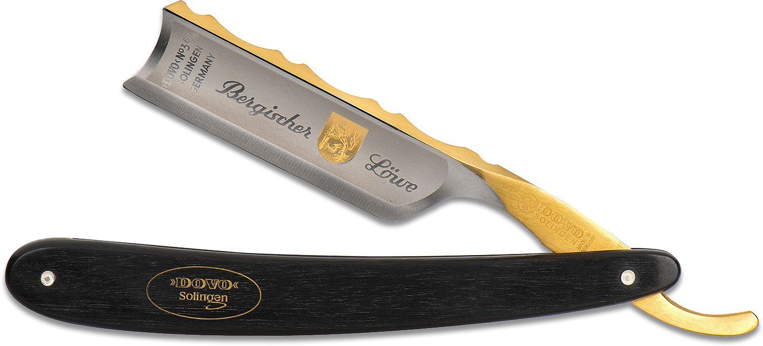 Dovo "Bergischer Löwe" Straight Razor, Ebony,6/8