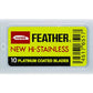Feather Hi Stainless Double Edge Razor Blades, 20 packs of 10 Blades, Razor Blades