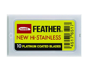 Feather Hi Stainless Double Edge Razor Blades, 20 packs of 10 Blades, Razor Blades