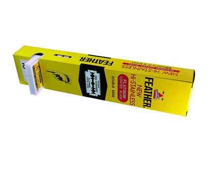 Feather Hi Stainless Double Edge Razor Blades, 20 packs of 10 Blades, Razor Blades