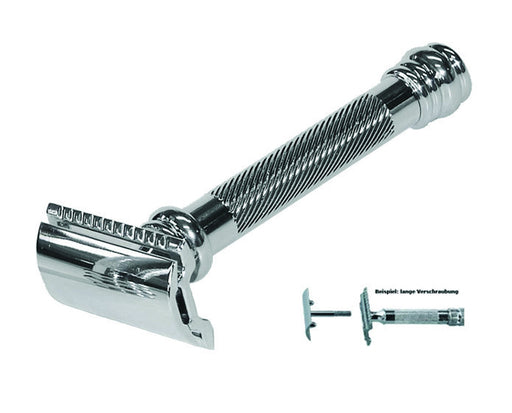 Merkur 38C Double Edge Safety Razor, Straight Cut, Weighted Handle, Chrome