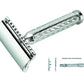 Merkur 42C Double Edge Safety Razor, Straight Cut, Chrome-Plated, Etched Handle