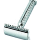 Merkur 42C Double Edge Safety Razor, Straight Cut, Chrome-Plated, Etched Handle