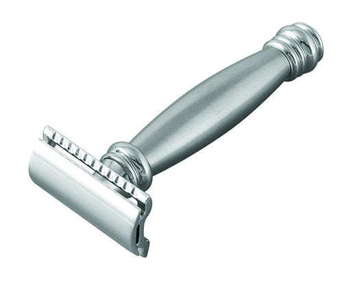 Merkur 43M Double Edge Safety Razor, Straight Cut, Extra Long Stainless Steel Handle