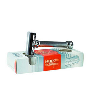 Merkur 47C Double Edge Safety Razor Safety Razor, Long, Engine-Turned Handle