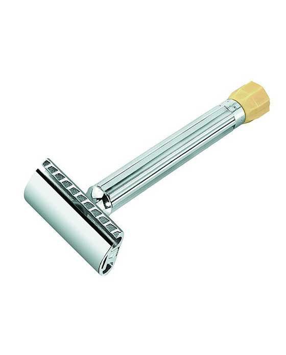 Merkur Progress Long Handle Adjustable Double Edge Safety Razor Safety Razor, Chrome, Double Edge Safety Razors