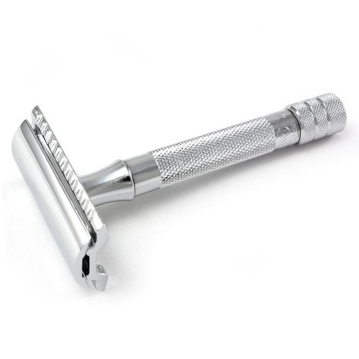 Merkur 333C Set of Classic Double-Edge Safety Razor, Bright Chrome Finish, 10 blades