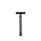 Merkur Black 23 Double Edge Safety Razor, Straight Cut, Extra Long Handle, PVD Coated, Double Edge Safety Razors