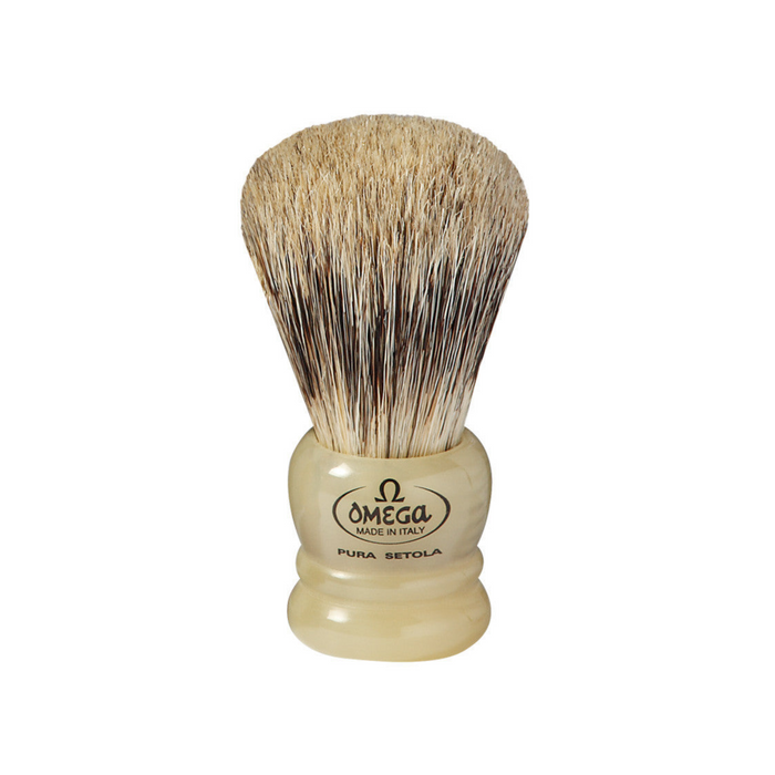 Omega Bristle Mix (Boar Bristle & Badger) Shaving Brush, Resin Handle