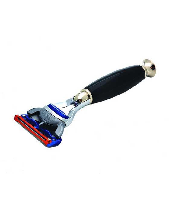 PureBadger Collection Shaving Razor Black Handle - Fusion Head, Cartridge Razors